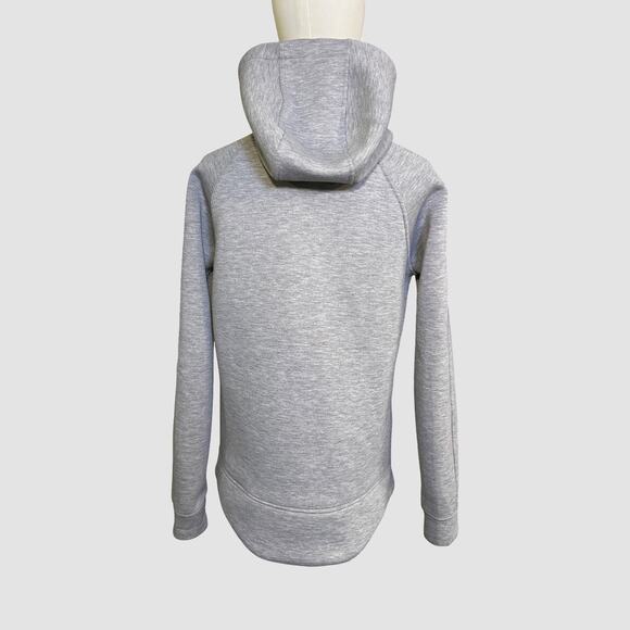 The North Face Women’s Gray Hooded Full Snap Jacket M Stretch Fleece Blend - Picture 6 of 8